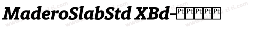 MaderoSlabStd XBd字体转换